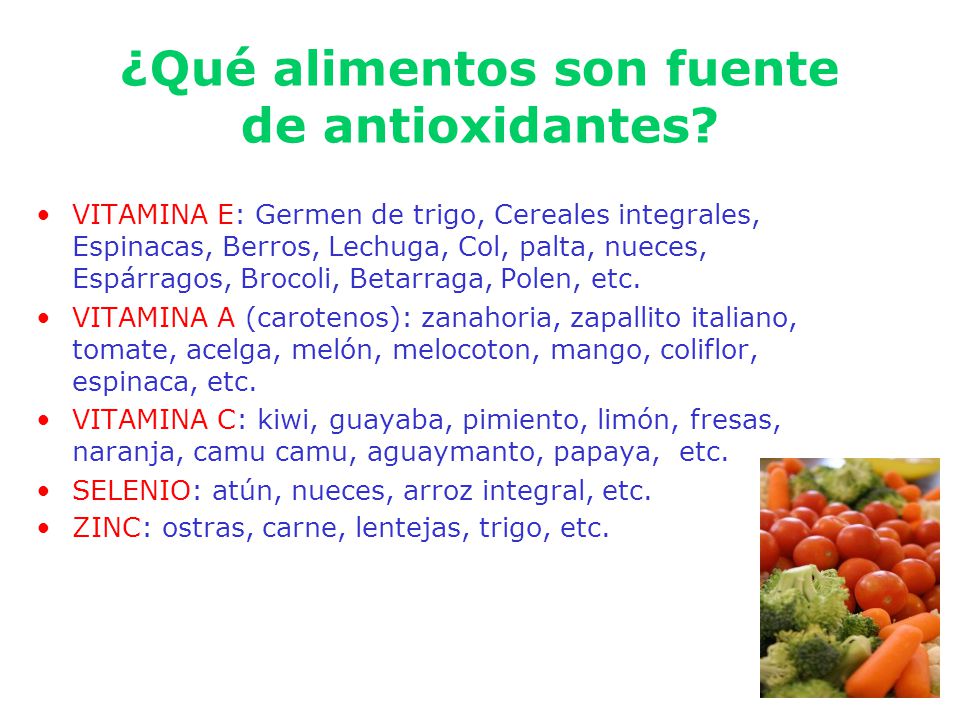 alimentos con zinc y vitamina e